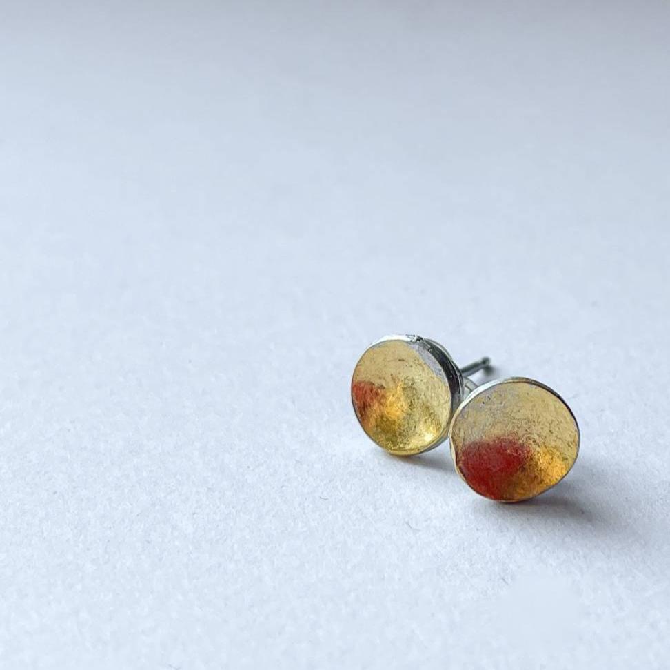 Wrapped Small Concave Stud Earrings - HerbertandWilks Jewellery