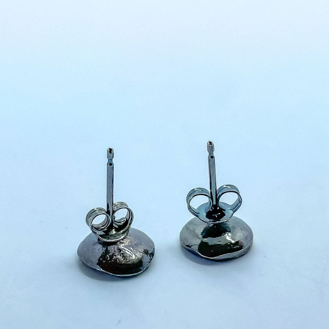 Wrapped Small Concave Stud Earrings - HerbertandWilks Jewellery