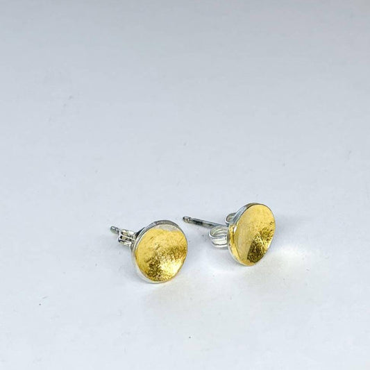 Wrapped Small Concave Stud Earrings - HerbertandWilks Jewellery