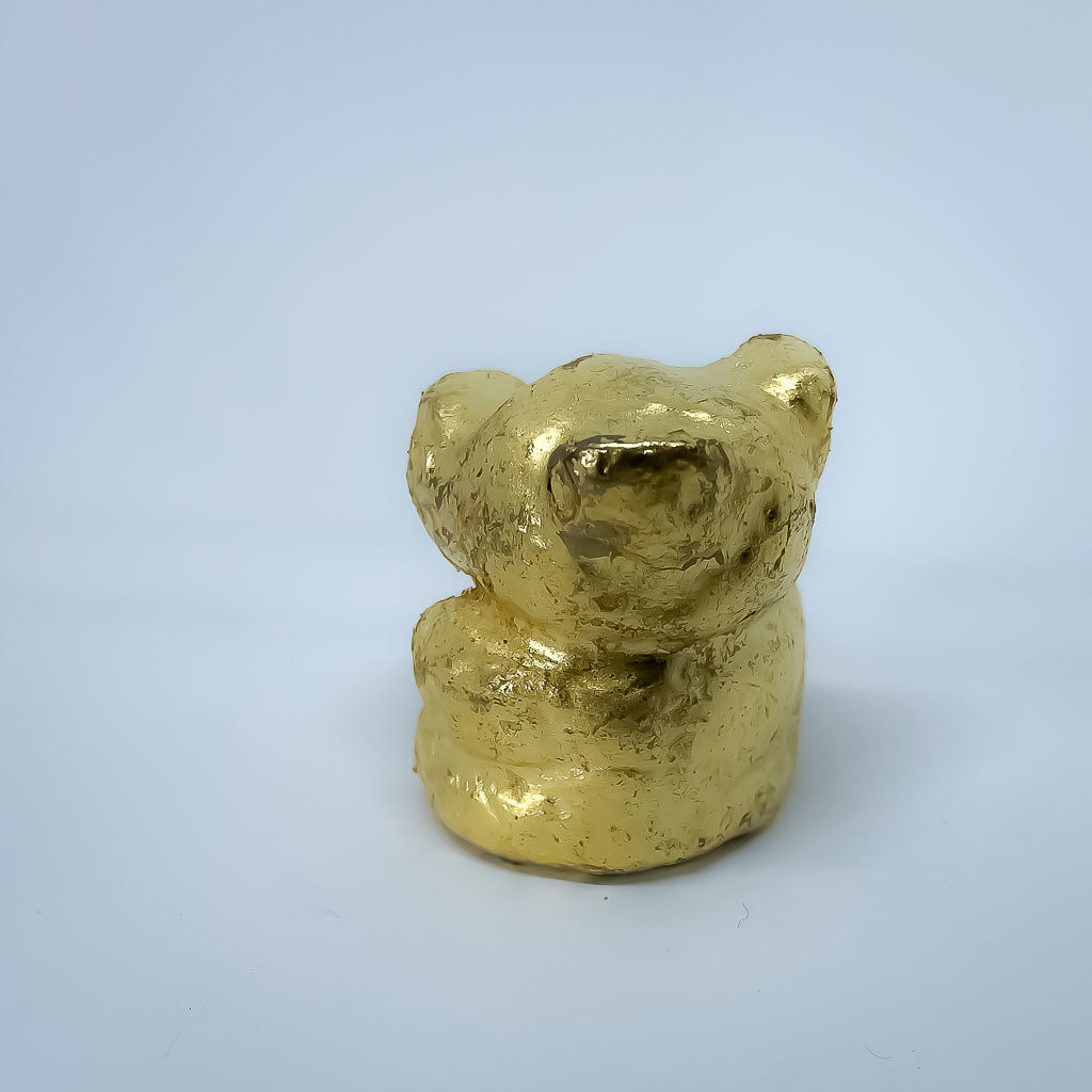 Golden Teddy Bear - Bronze sculpture gilded with 24ct gold leaf