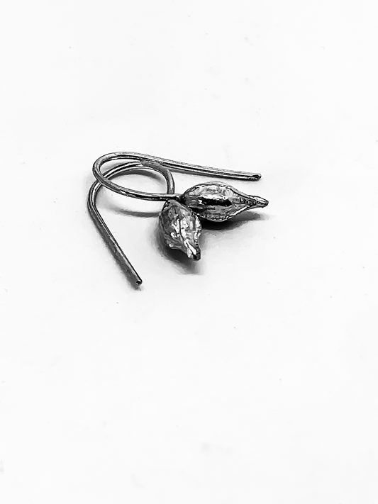 Kowhai Pod Earrings | Small | Sterling Silver