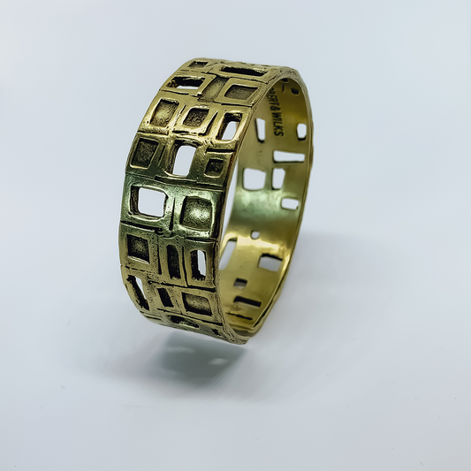 Modernist Cuff Bangle - Golden Bronze