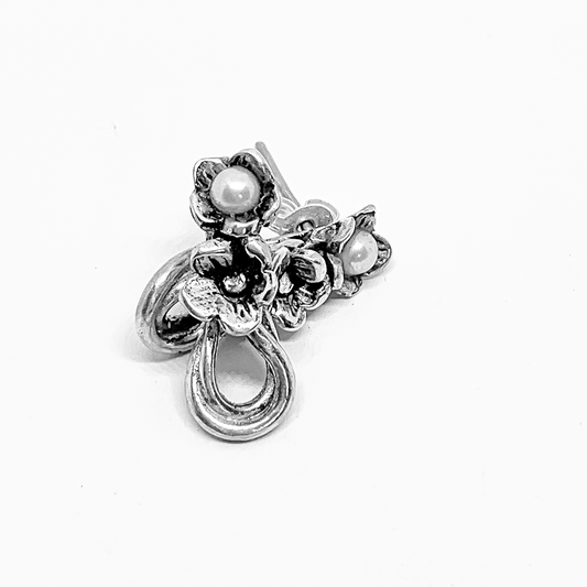 Entwined - Flower Pearl Stud Earrings