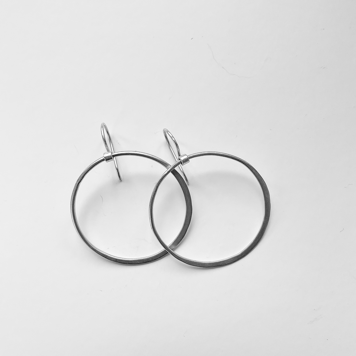 Lunar Hoop Dangle Earrings | Large | Sterling